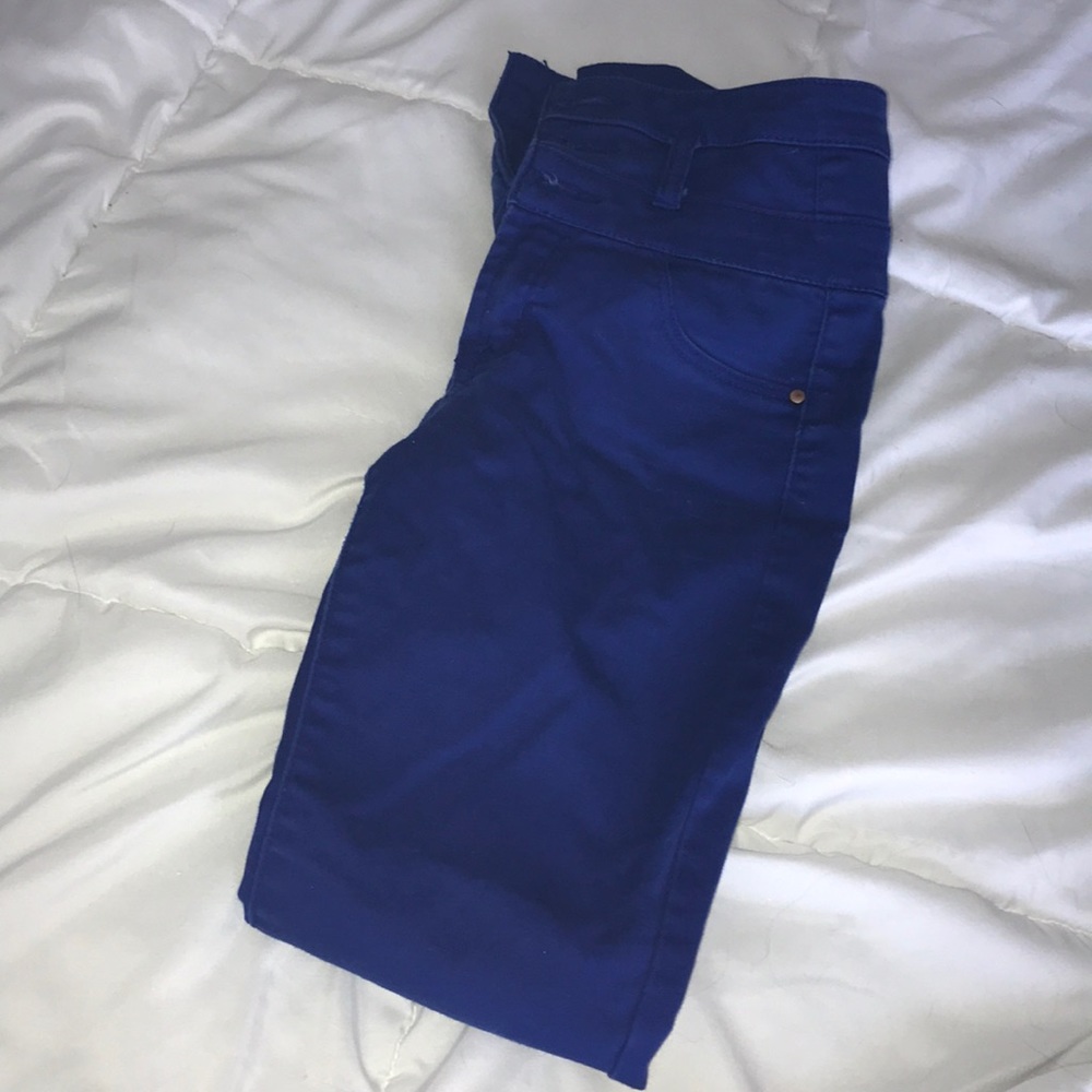 Vibrant blue spunky pants